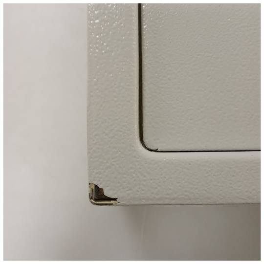 Cassaforte di sicurezza in acciaio con chiavi 31 x 20 x 20 cm beige