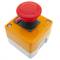 Emergency stop push button box with NC lock reconditioned