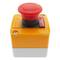 Emergency stop push button box with NC lock reconditioned