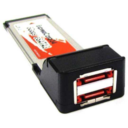 Adaptador ExpressCard a SATA3 de 6 Gbps de 2 puertos reacondicionado