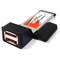 Adaptador ExpressCard a SATA3 de 6 Gbps de 2 puertos reacondicionado
