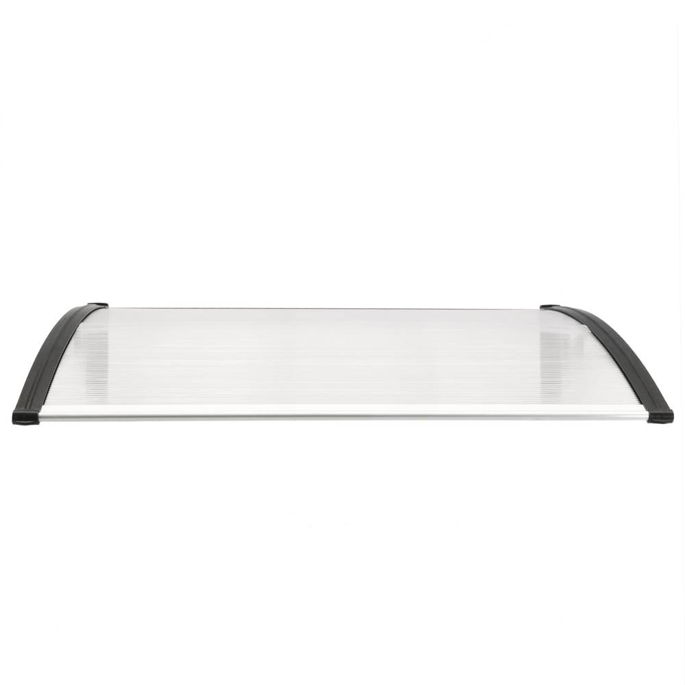 Tejadillo de protección Marquesina para puertas y ventanas negro 120x100cm reacondicionado