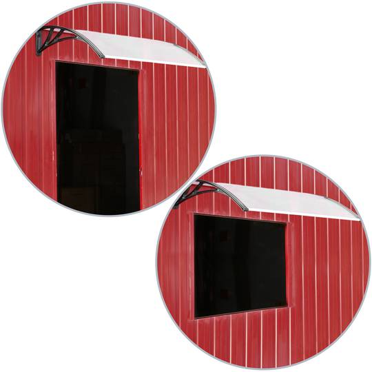 Luifelbescherming Luifel voor deuren en ramen zwart 240x100cm gereviseerd