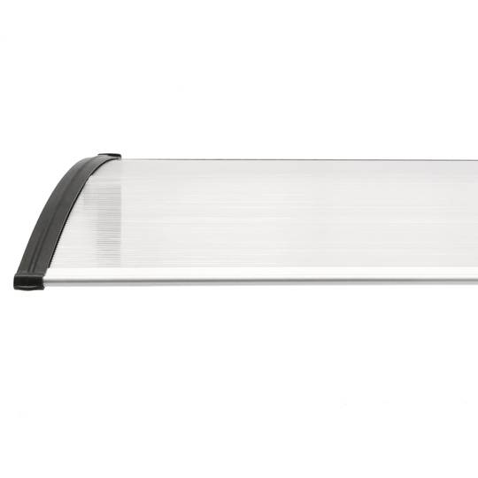 Luifelbescherming Luifel voor deuren en ramen zwart 240x100cm gereviseerd