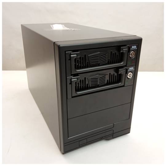 Externe Box VIPower SATA-HDD zu eSATA (2xHDD / Kunststoff / Schwarz)