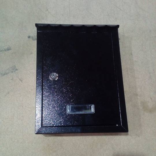 Boîte aux lettres en métal noir pour lettres et courrier postal 210x60x300mm