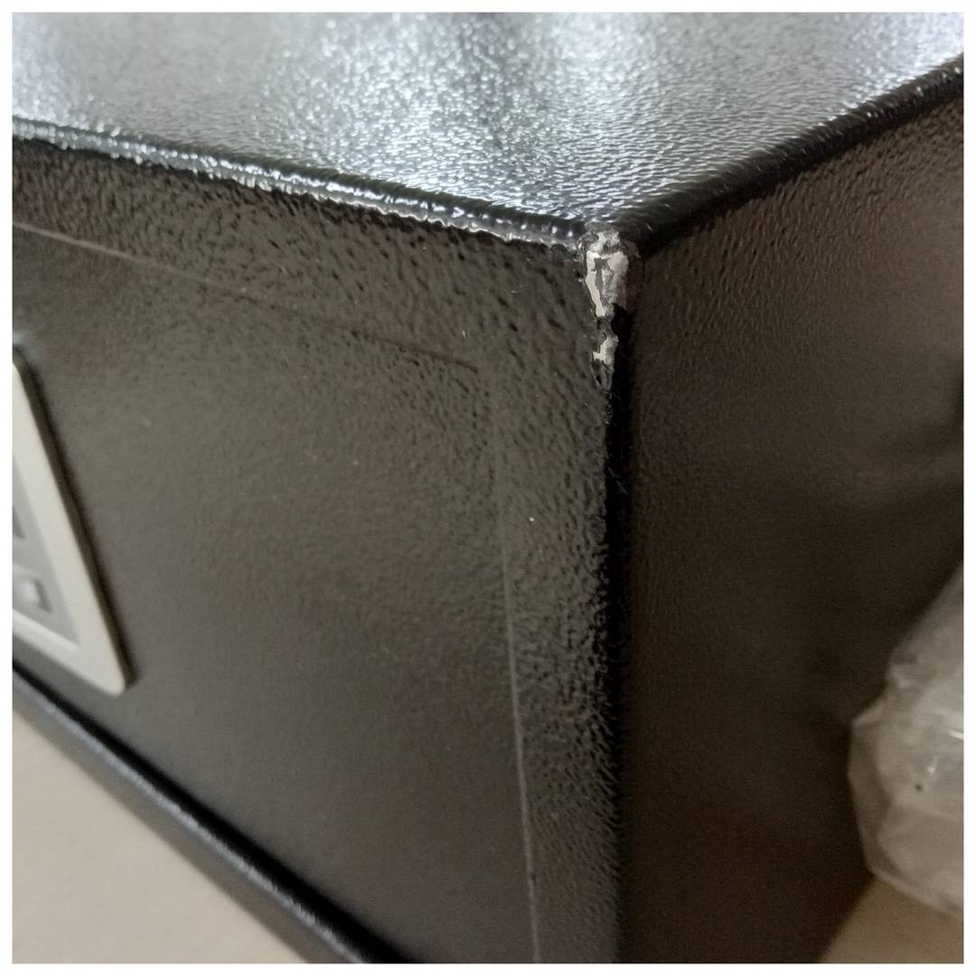 Caja fuerte de seguridad de acero con código electrónico digital 43x35x20cm negra