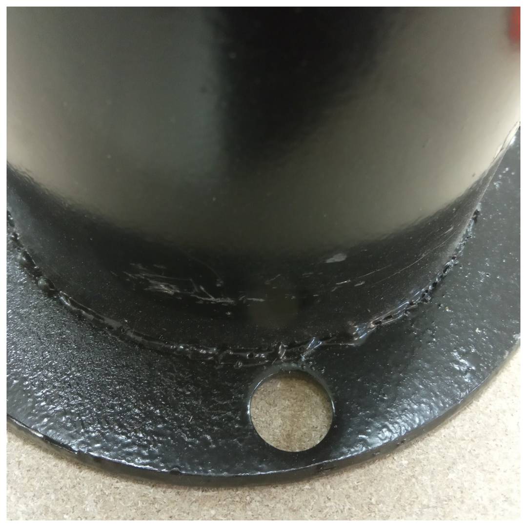 Dissuasor de amarração de metal com base pregada 12x50 cm embalagem única