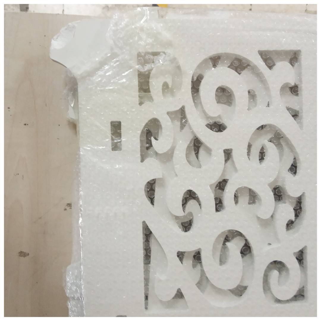 Wooden-plastic shelf White 4-shelf decorative bookcase 59x20x85cm