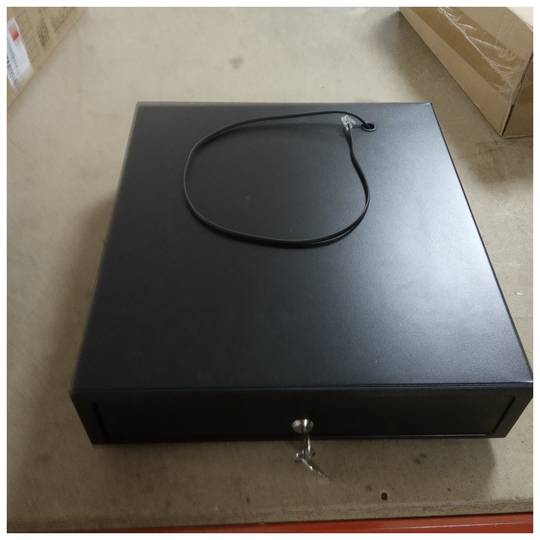 Gaveta de dinheiro preta automática RJ11 para impressora POS para notas e moedas