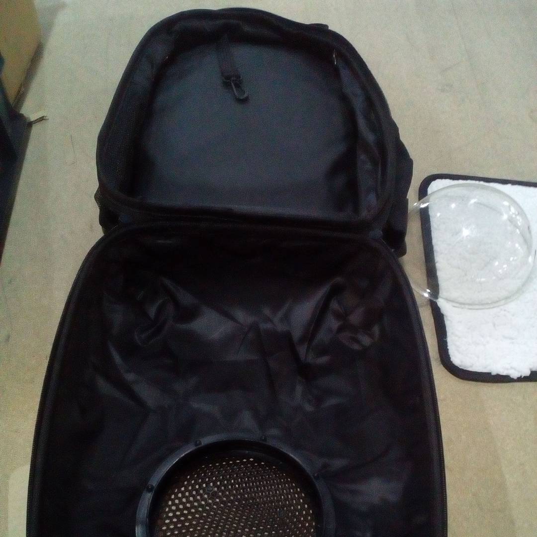 Sac à dos en plastique rigide jaune pour le transport des animaux chat et chien