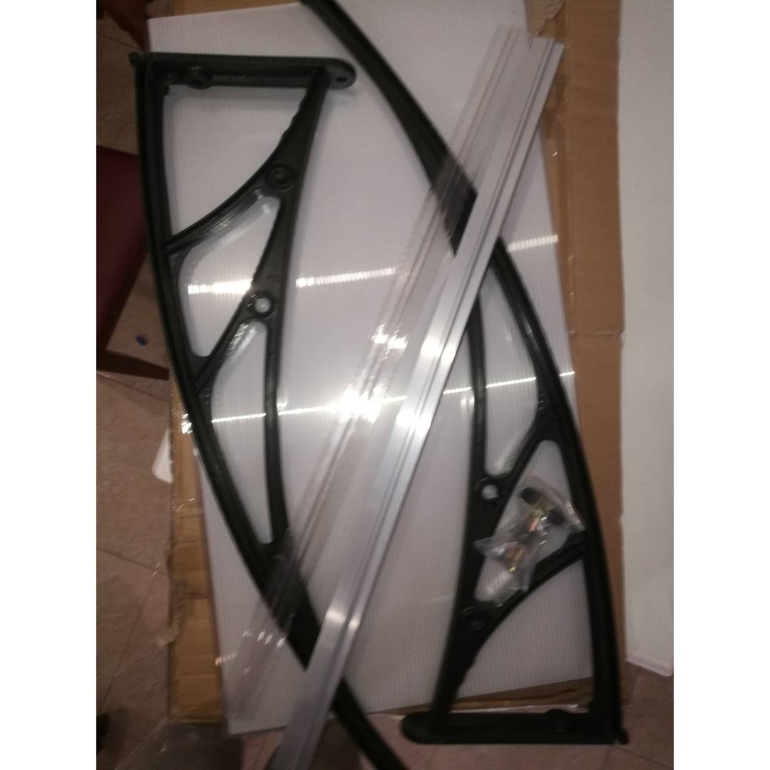 Tetto protettivo 100x100cm Tendone per porte e finestre nero