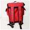 Mochila isotérmica para entrega de pedidos de comida de moto e bicicleta vermelha 35 x 25 x 49 cm.