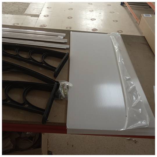 Teulada de protecció 200x90cm Marquesina per a portes i finestres negre