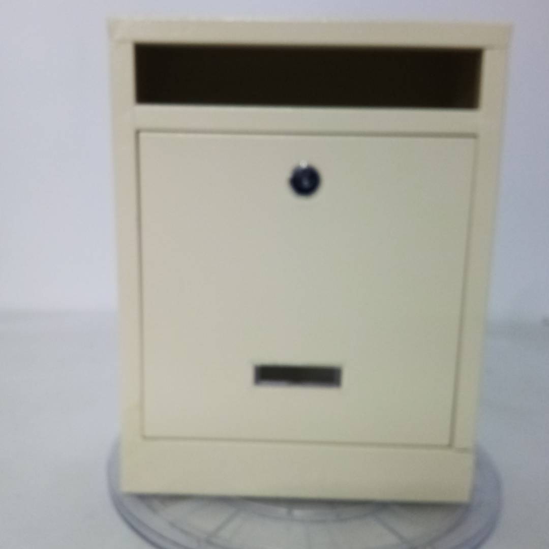 Caixa de correio metálica para cartas e correspondência em branco marfim 24 x 12 x 31 cm