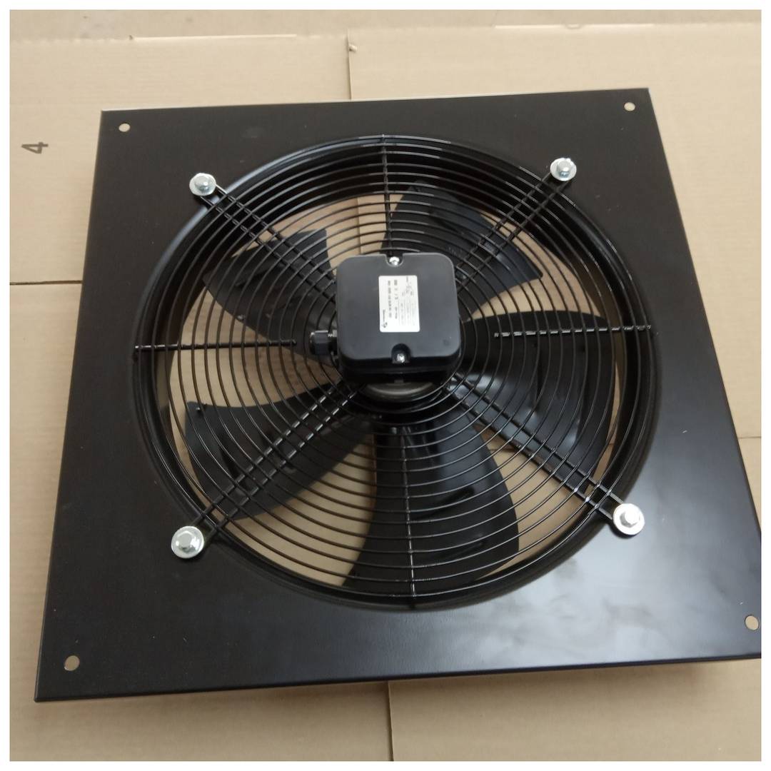 Extrator de ar montado na parede de 400 mm para ventilação industrial 1360 rpm quadrado 540x540x80 mm