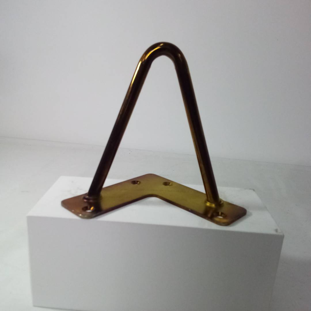 Voeten voor tafel en meubel Stalen poten 2 stangen 15 cm donker koper 4-pack