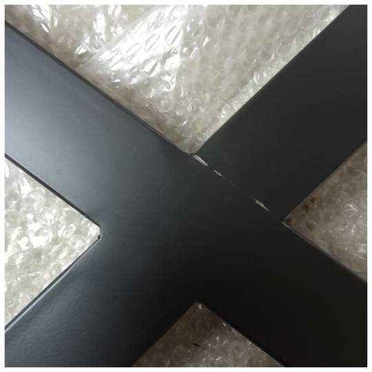 Tischfüße 'X' Schwarze Stahlfüße 680 x 50 x 710 mm 2er-Pack
