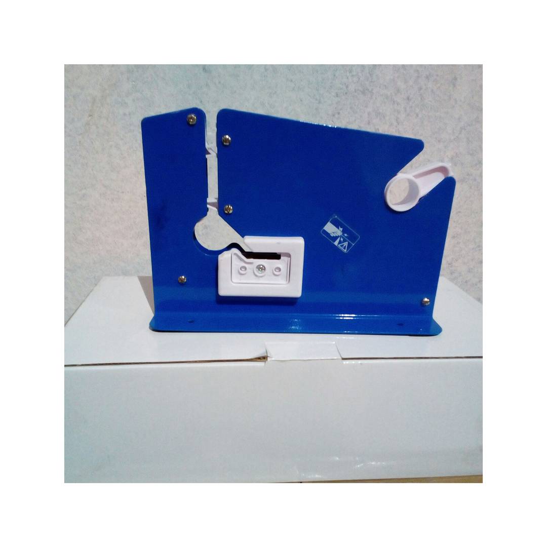 O selador fecha os sacos. Selador de saco plástico com 8 fitas adesivas