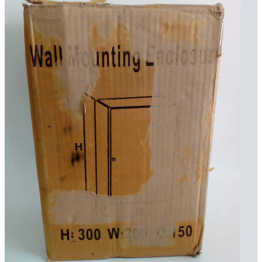 Boîtier de distribution électrique en métal avec protection IP65 pour montage mural 300x200x150mm