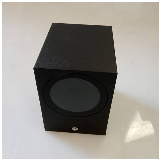 APPLIQUER LE MUR 1 x GU10 LUMIÈRE INDIRECTE NOIRE IP54
