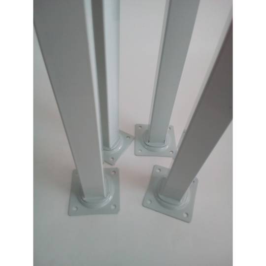 Square feet for table and furniture. White steel legs 25cm 4-pack