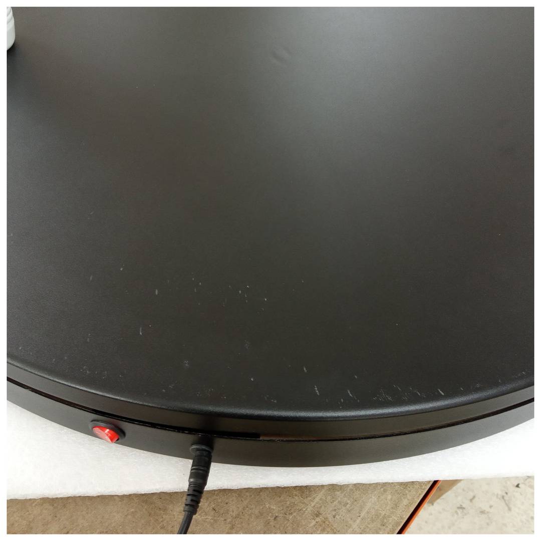 80 cm elektrische draaivoet en 250 kg belasting. Zwart roterend platform