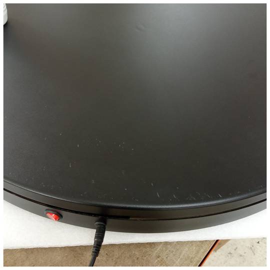 80 cm elektrische draaivoet en 250 kg belasting. Zwart roterend platform