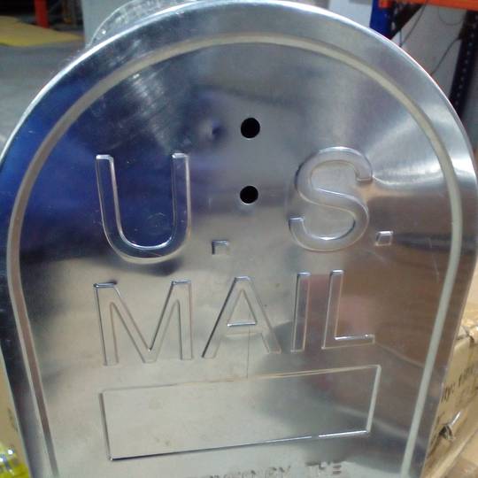 Chrome US Mail Box with Stand