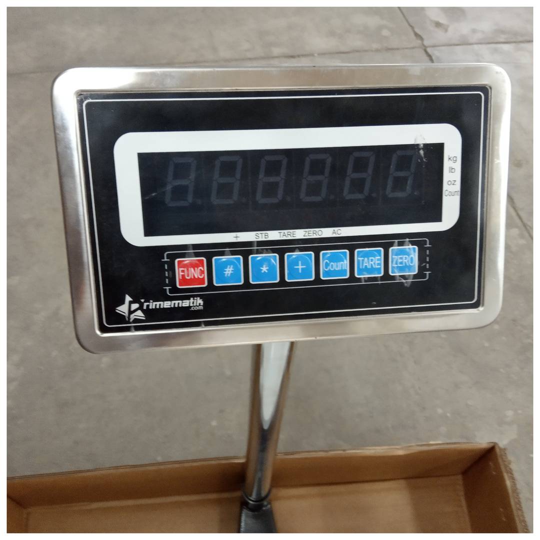 Balance plate-forme industrielle 60x80cm acier inoxydable échelle 600Kg