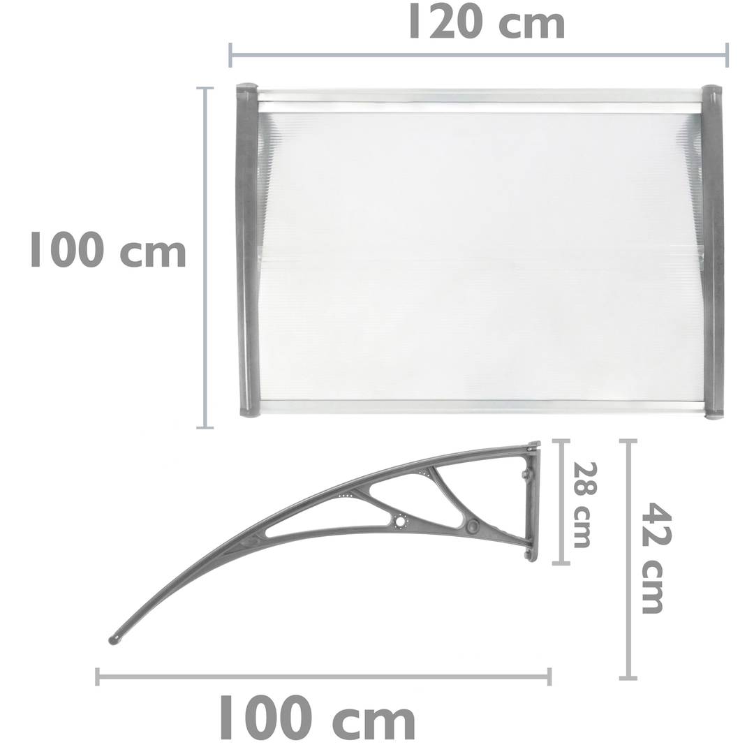 Dossel protetor 120x100cm Dossel cinza para portas e janelas