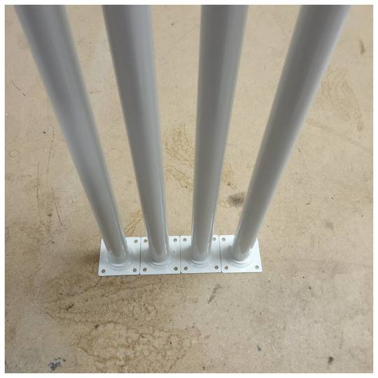 Peus rodons per a taula i moble. Potes en acer blanques de 75cm 4-pack