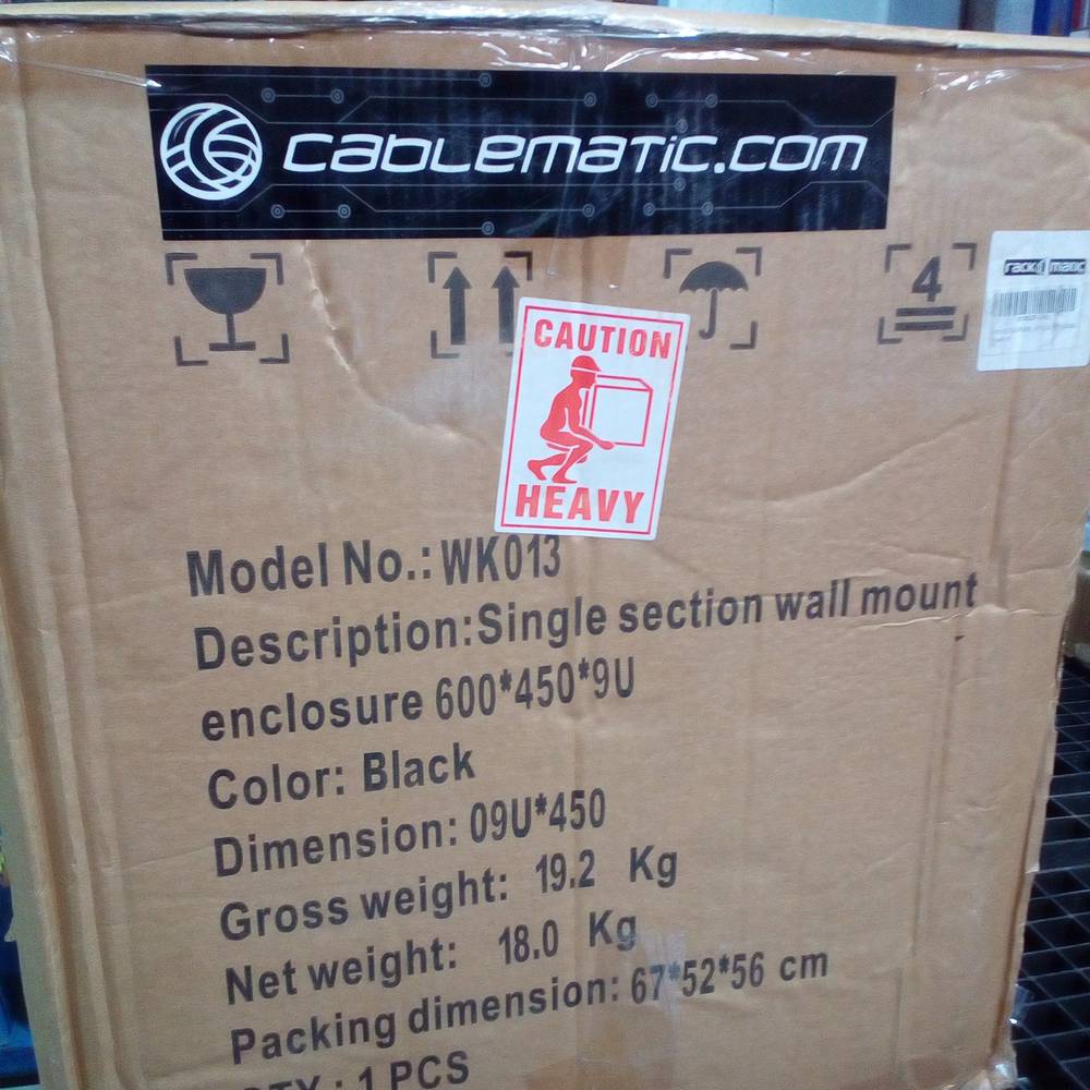 Wandgemonteerde rackkast 19 