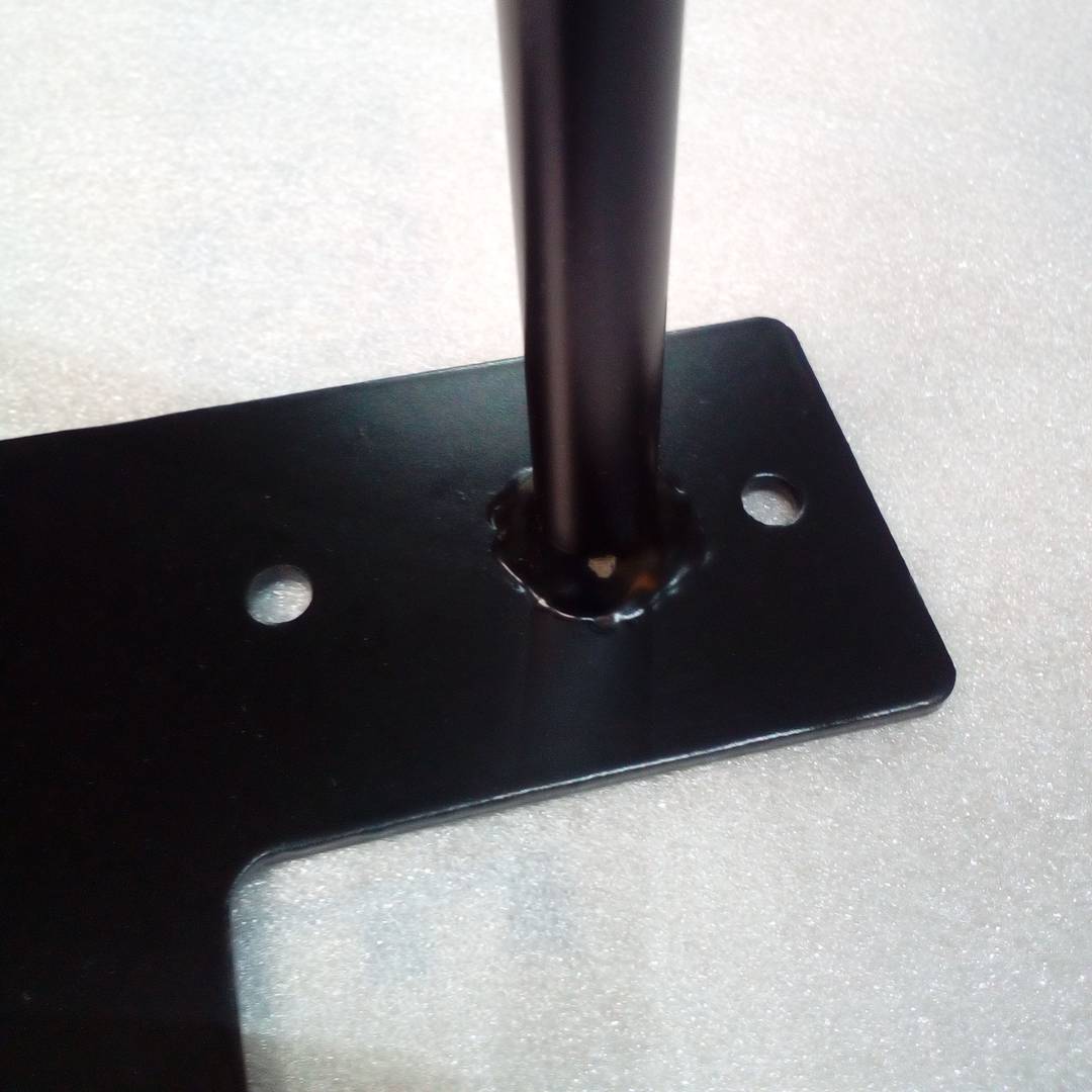 Table and furniture feet Steel legs 2 rods 71 cm black 4-pack