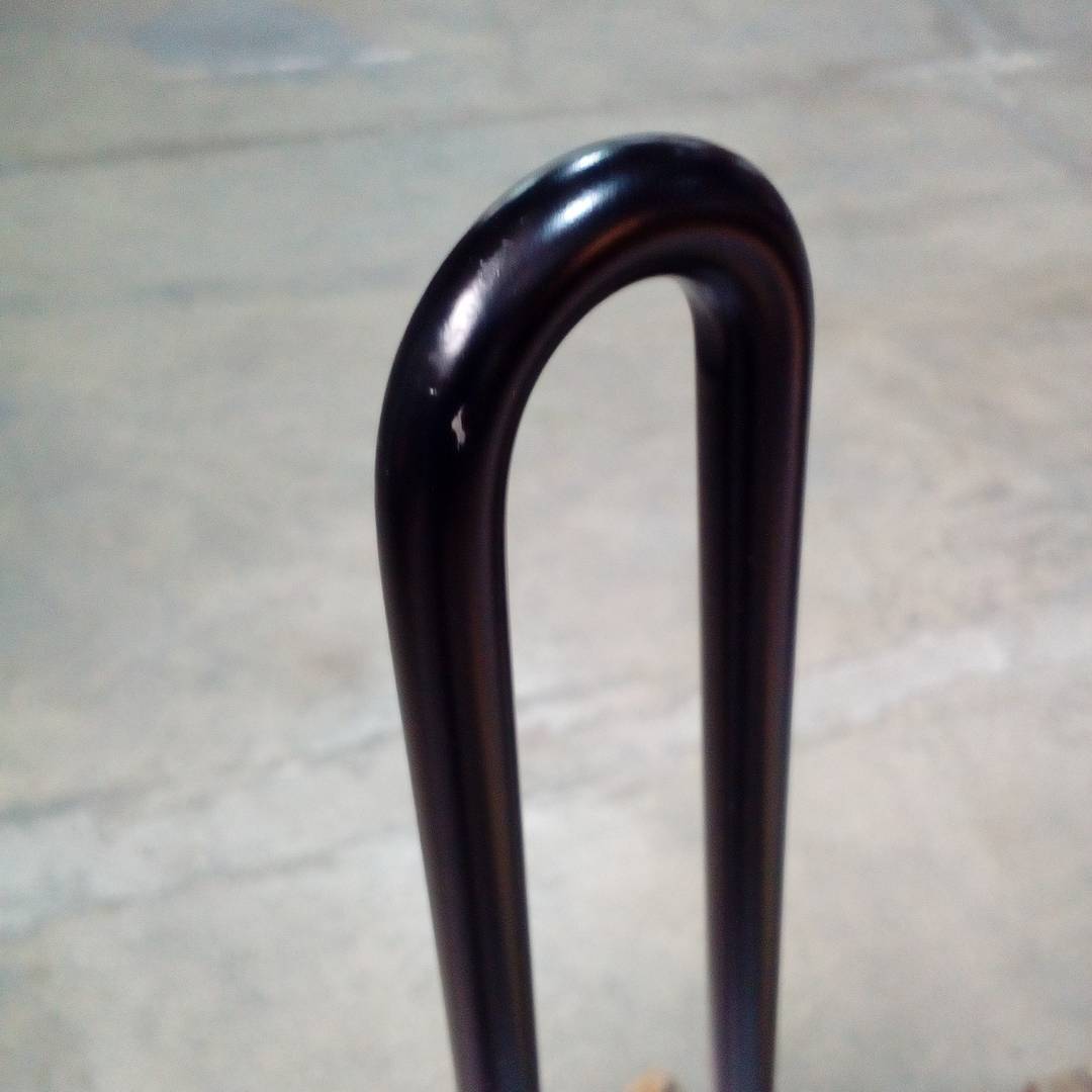 Table and furniture feet Steel legs 2 rods 71 cm black 4-pack