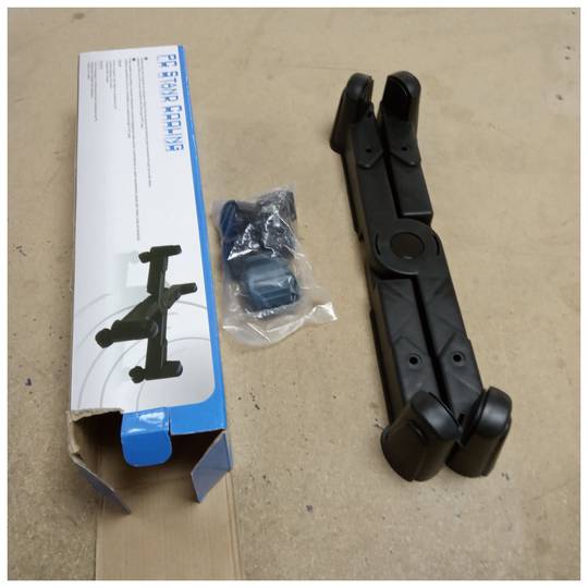 Support for PC computer with wheels in black color adjustable 8-25 cm