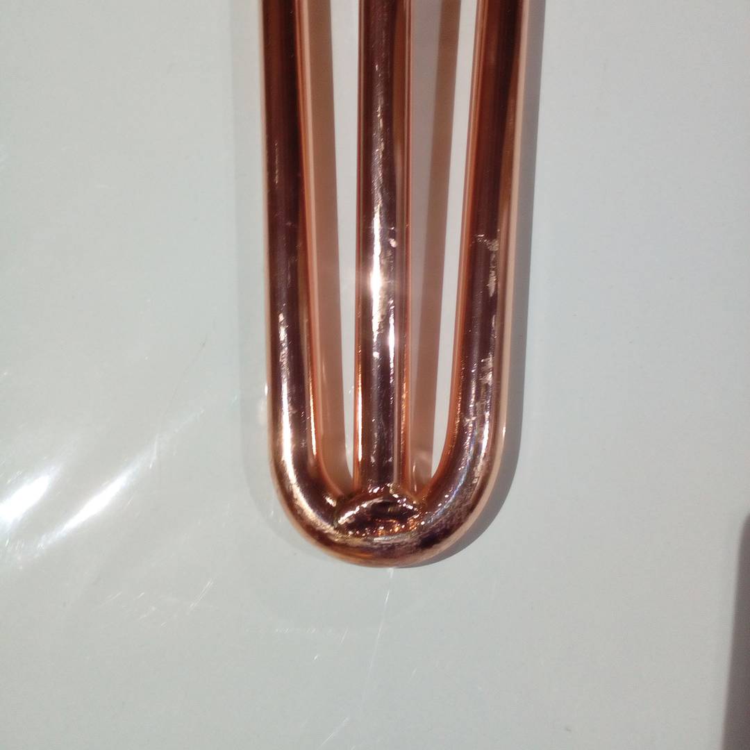 Gambe per tavolo e mobili Gambe in acciaio 3 aste 41 cm rame 4 pezzi