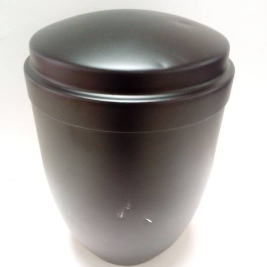 Urna di cremazione Cremonese funeraria Coppa in metallo nero 160x225 mm