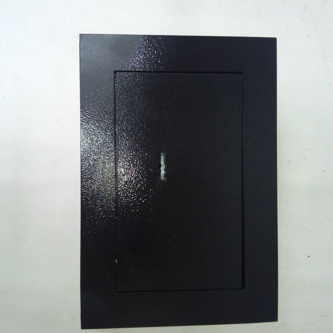 Caja fuerte de seguridad empotrada de acero con llaves 26x15x18cm negra