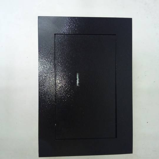 Caja fuerte de seguridad empotrada de acero con llaves 26x15x18cm negra