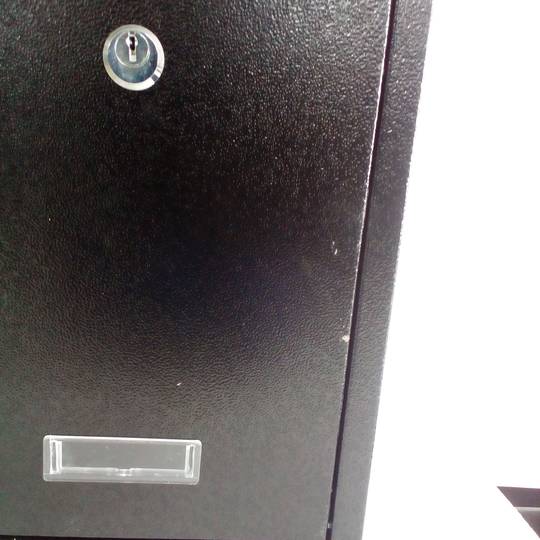 Metal mailbox for letters and postal mail in black 215 x 82 x 315 mm