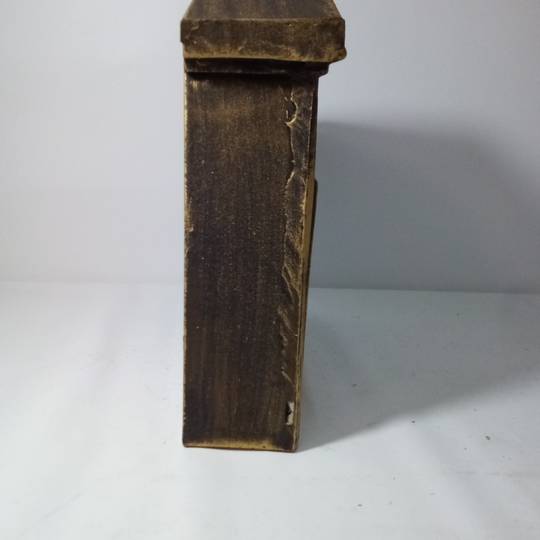 Antique cast iron mailbox for letters and postal mail in rust color birds