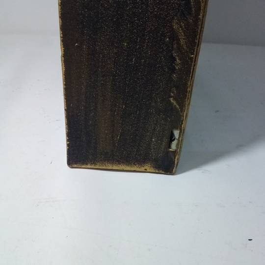 Antique cast iron mailbox for letters and postal mail in rust color birds