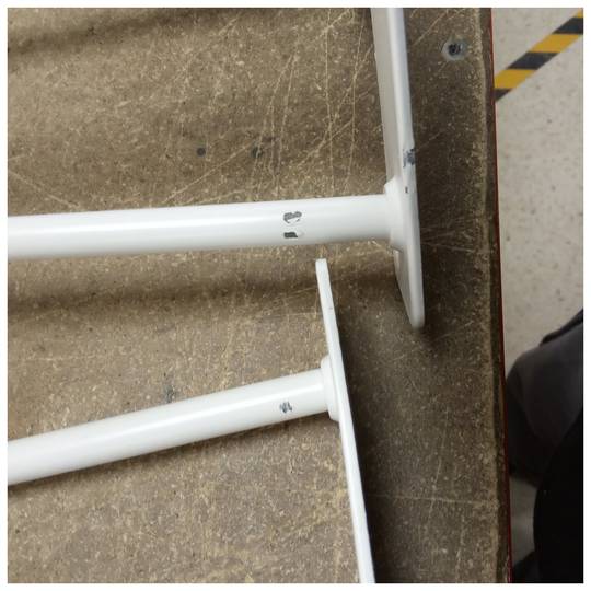 Pernas para mesa e móveis Pernas em aço 3 hastes 71 cm branco 4-pack