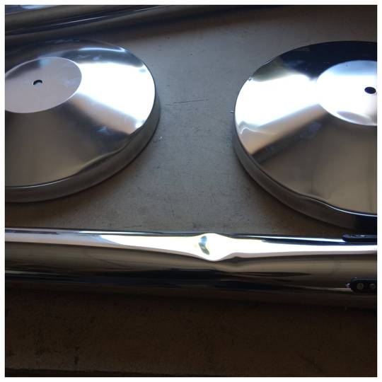 Poste separador 2 uds inox con cinta extensible de 2 m 320 x 63 x 910 mm