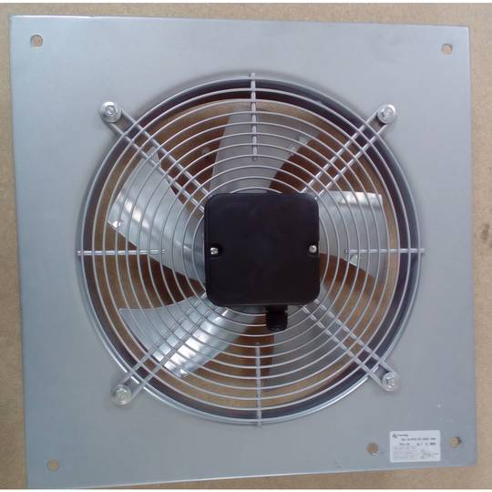 Extractor de aire de pared de 300 mm para ventilación industrial 2550 rpm cuadrado 430x430x64 mm plateado
