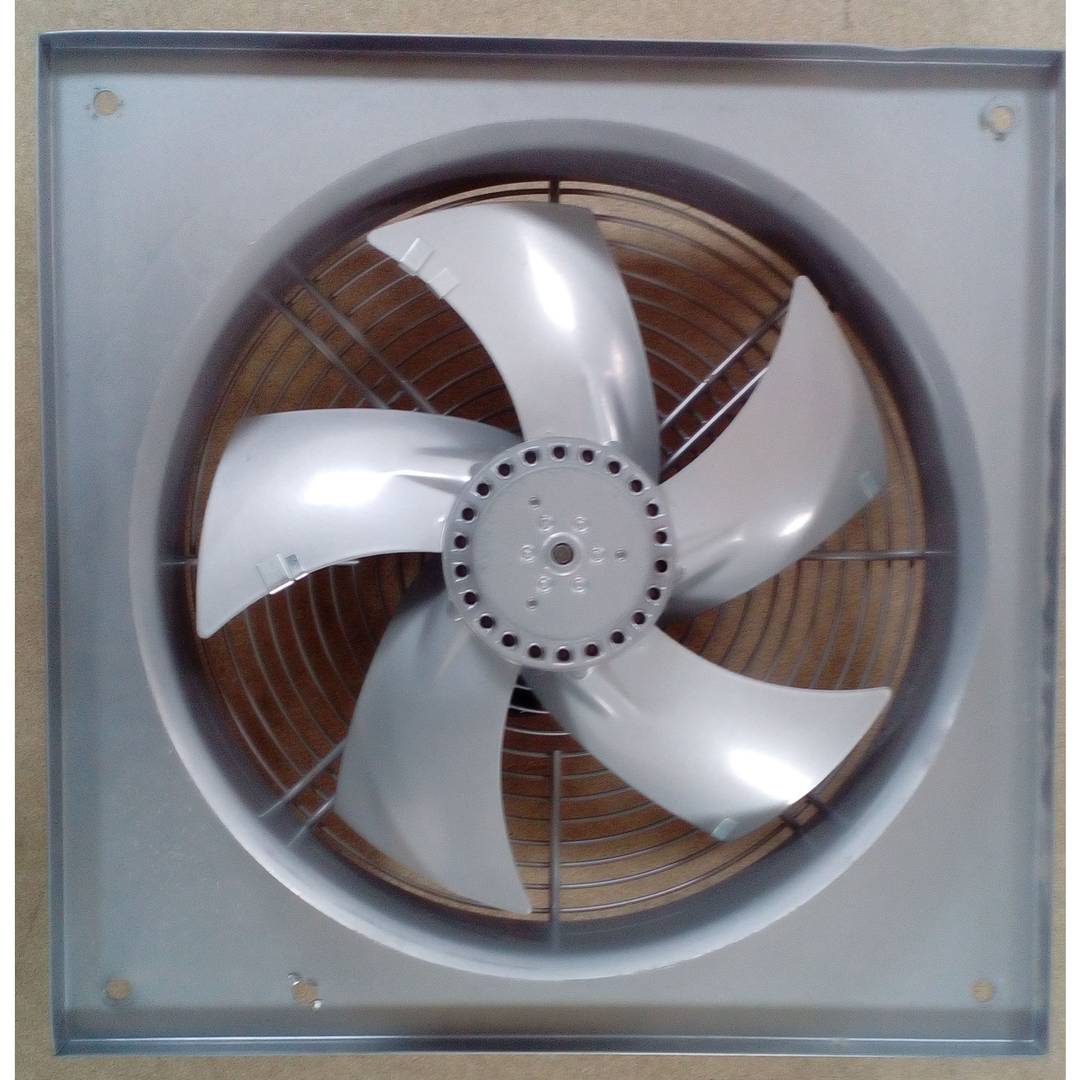 Extractor de aire de pared de 300 mm para ventilación industrial 2550 rpm cuadrado 430x430x64 mm plateado