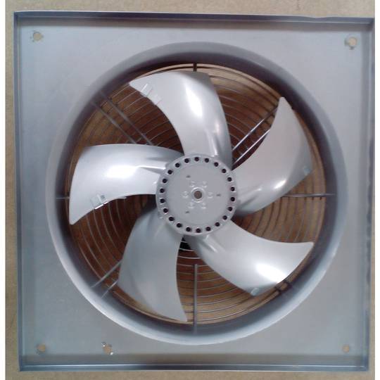 Extractor de aire de pared de 300 mm para ventilación industrial 2550 rpm cuadrado 430x430x64 mm plateado
