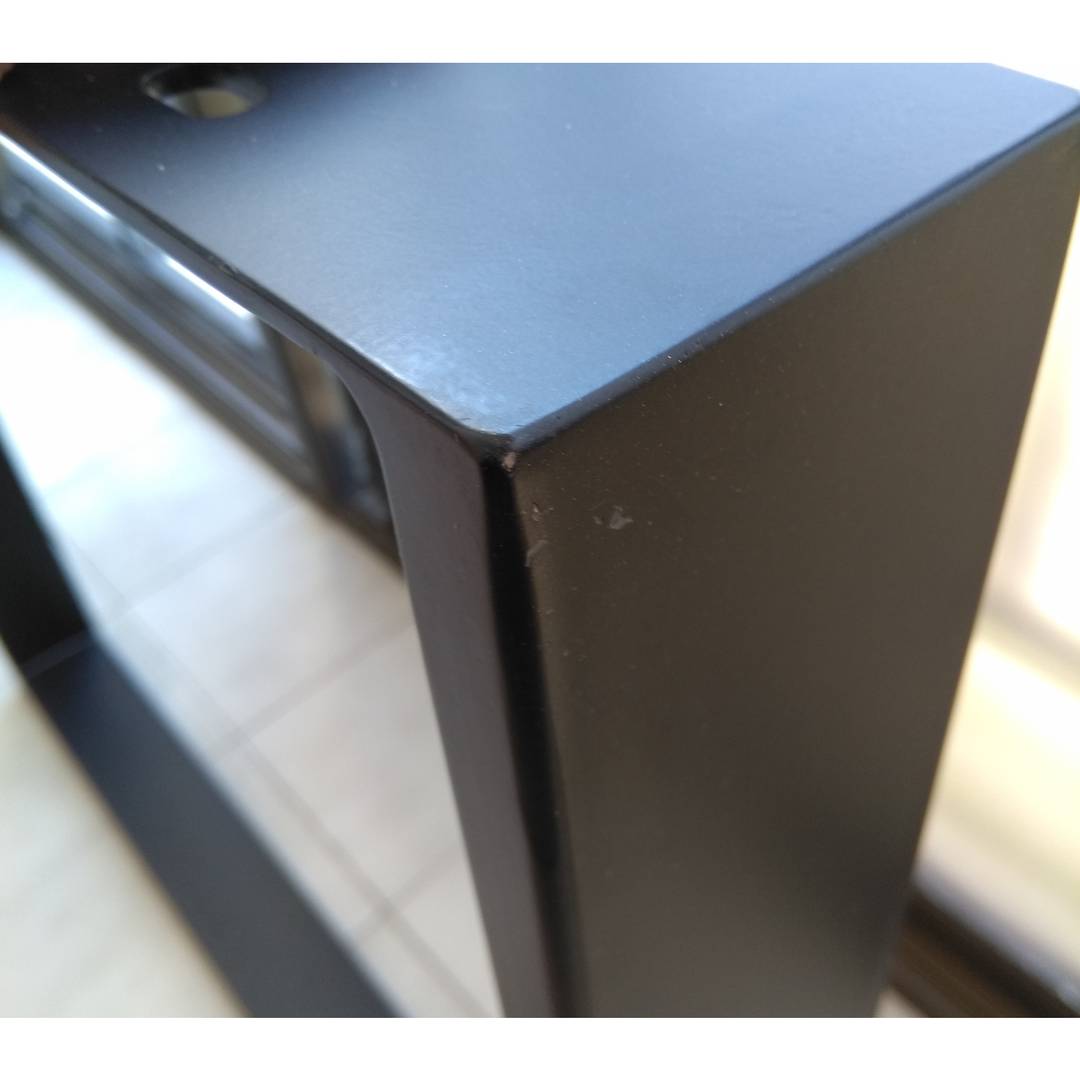 Pieds de table rectangulaires Pieds en acier noir 800 x 80 x 730 mm 2-pack
