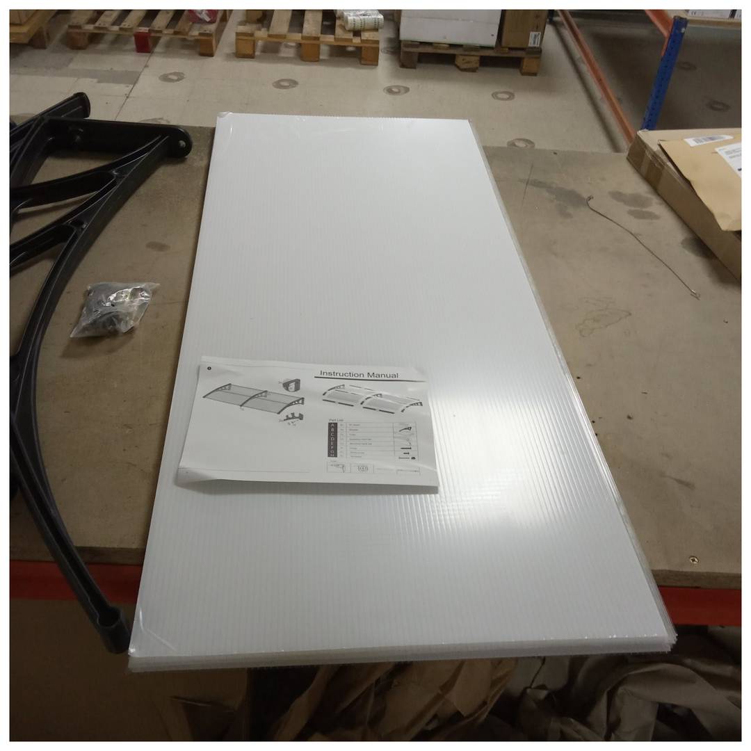 Schutzdach 240x100cm Schutzdach für Türen und Fenster schwarz